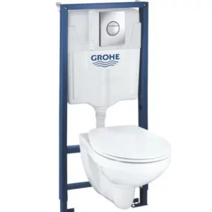 Rėmo komplektas su klozetu GROHE Bau Rimless WC komplektas Nova 39499000