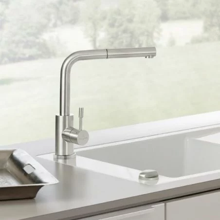 Virtuvinis maišytuvas su ištraukiama žarna Villeroy&Boch Steel Shower 969701LC - Image 2