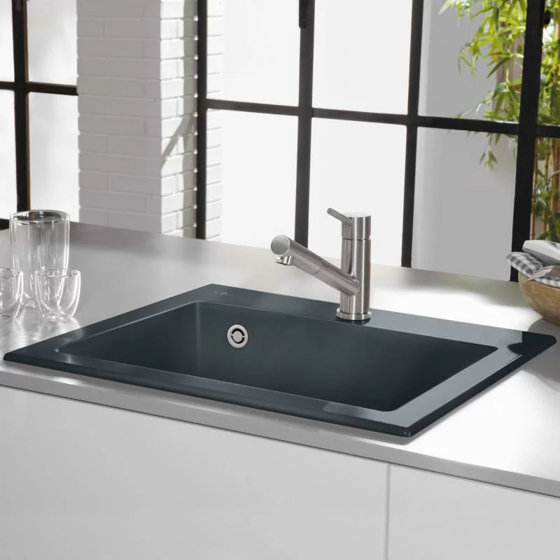 Keramikinė plautuvė Villeroy&Boch Subway60S 60x51 cm su skyle maišytuvui