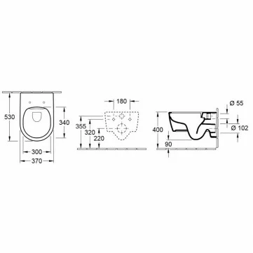 Pakabinamas klozetas Villeroy&Boch Avento DirectFlush + dangtis SC - Image 2