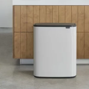 Šiukšliadėžė Brabantia Bo Touch Bin 2*30 l balta be kojelių