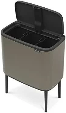 Šiukšliadėžė Brabantia Bo Touch Bin 3*11 l platinos spalva - Image 3