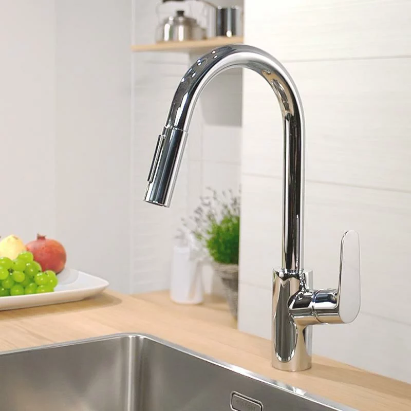 Maišytuvas virtuvei Hansgrohe Focus 31815 ištraukiamas įvairių spalvų
