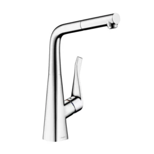 Maišytuvas virtuvinis Hansgrohe Metris ištraukiamu dušeliu 14821000