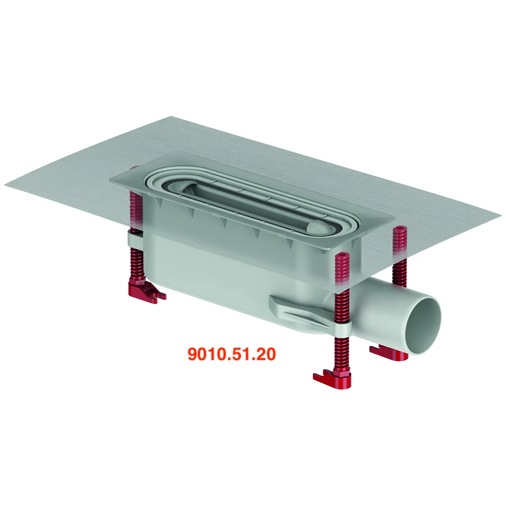 Latakas Aco ShowerDrain S+ su Plate JUODOMIS grotelėmis pilnas komplektas - Image 5