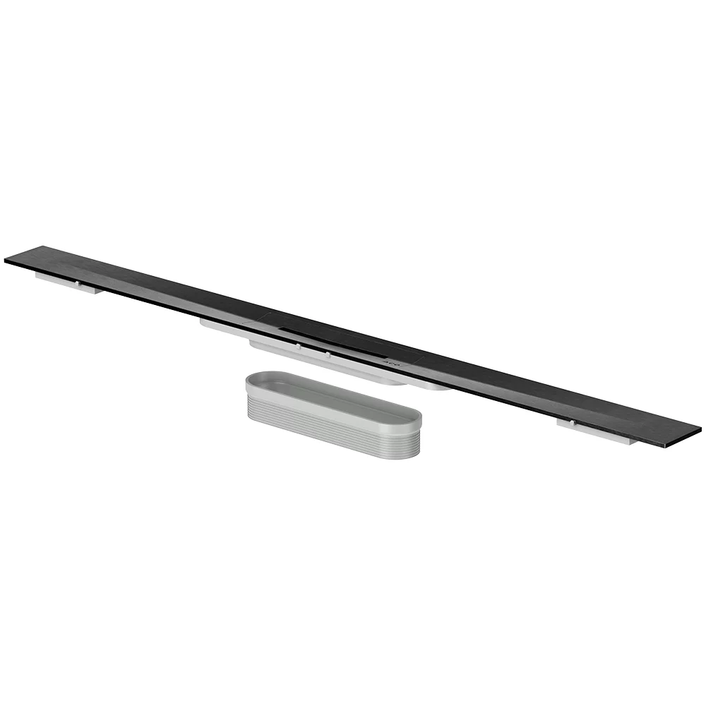 Latakas Aco ShowerDrain S+ su Plate JUODOMIS grotelėmis pilnas komplektas - Image 3
