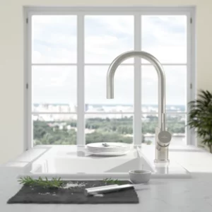 Virtuvės maišytuvas su ištraukiamu dušeliu Villeroy&Boch Umbrella Flex 925400LC