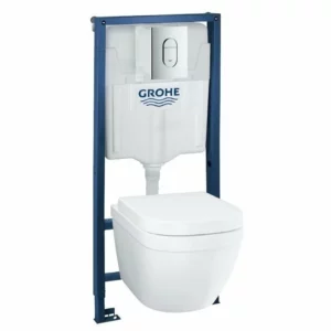 Grohe Euro Ceramic Rimless rėmo komplektas su klozetu ir mygtuku 6in1 39536000