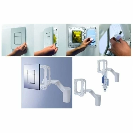Potinkinis rėmas Grohe Rapid SL 5in1 su chromuotu mygtuku 38827000 - Image 4