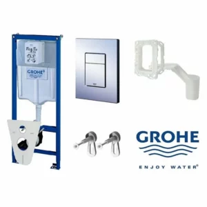 Potinkinis rėmas Grohe Rapid SL 5in1 su chromuotu mygtuku 38827000