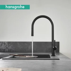 Virtuvinis maišytuvas Hansgrohe Talis ištraukiamas matt black 72802670