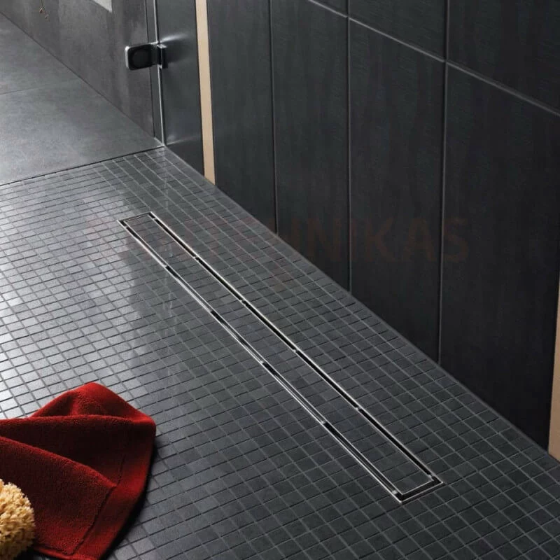 Dušo latakas Tece 80 cm su grotelėmis plytelių klijavimui