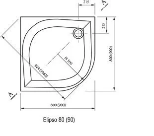 Dušo padėklas Ravak ELIPSO 90 PRO FLAT -25% - Image 2