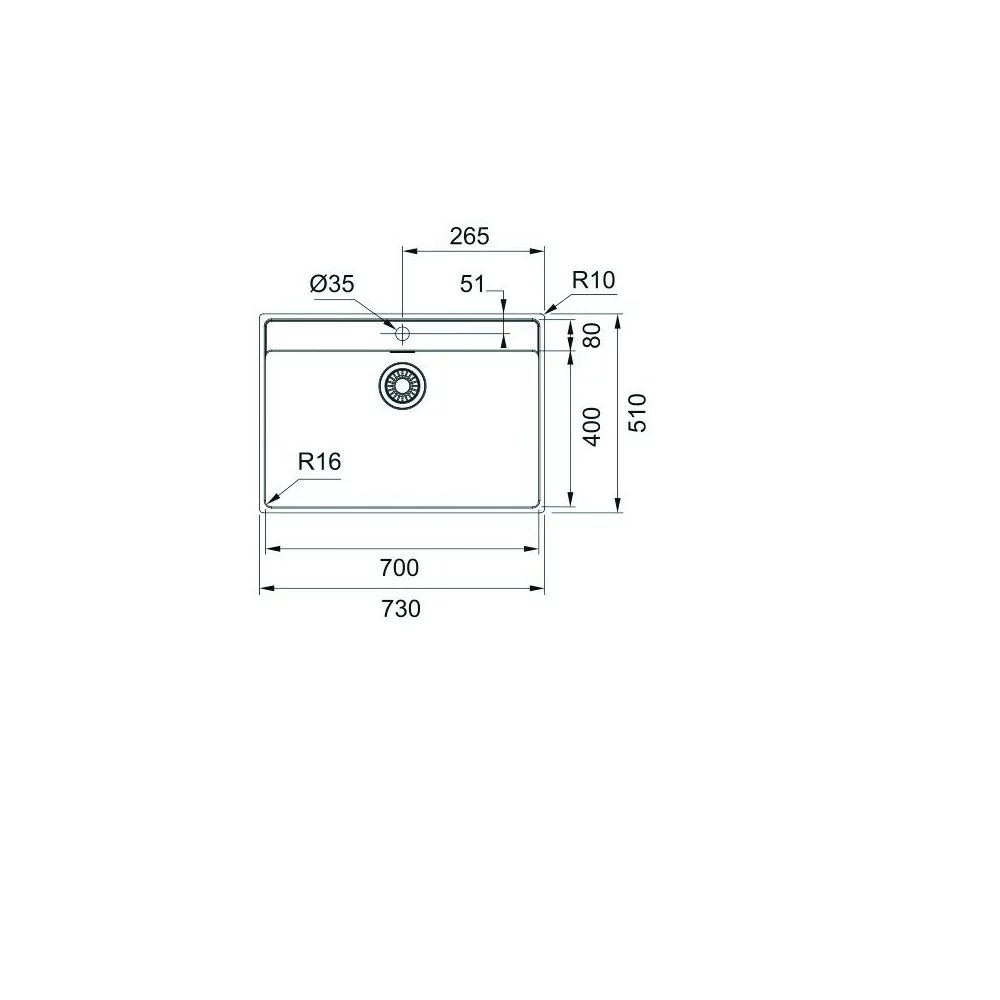 Kriauklė Franke MRX 210-70TL 73*51 cm GERA KAINA - Image 3