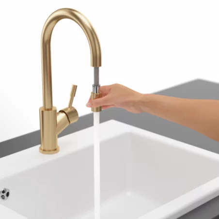 Virtuvės maišytuvas su ištraukiamu dušeliu Villeroy&Boch Umbrella Flex 92540003 - Image 2