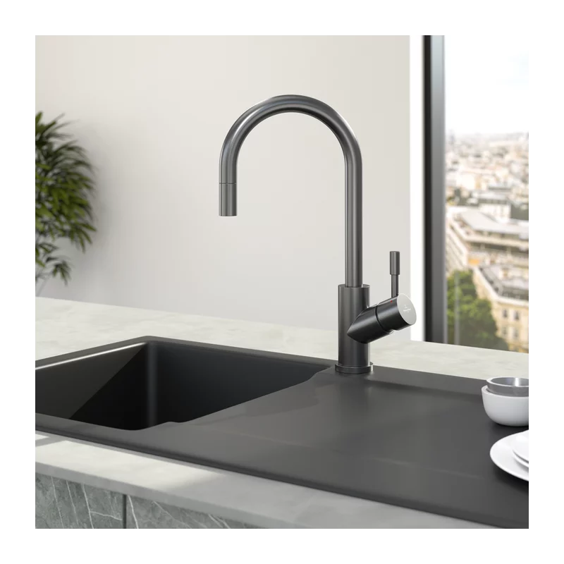 Virtuvės maišytuvas su ištraukiamu dušeliu Villeroy&Boch Umbrella Flex 92540005