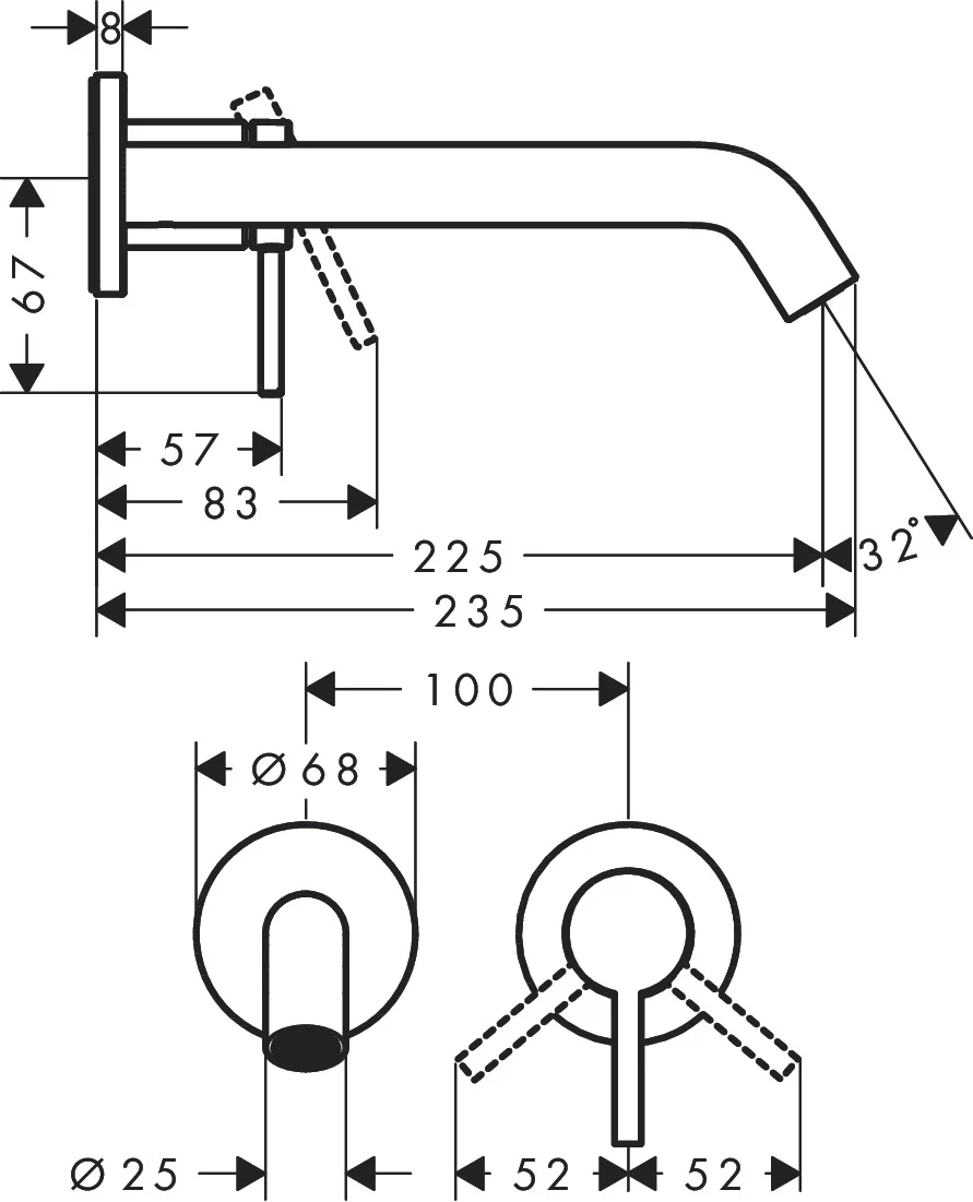Praustuvo maišytuvas Hansgrohe Tecturis 73351 įvairių spalvų - Image 4
