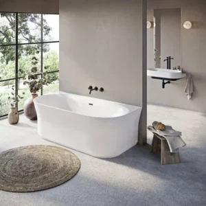 Vonia Ravak Ypsilon wall 178x86 cm su juodu sifonu