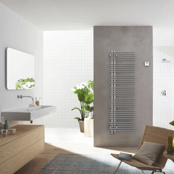 Rankšluosčių džiovintuvas Zehnder Yucca Asym chromuotas - Image 2