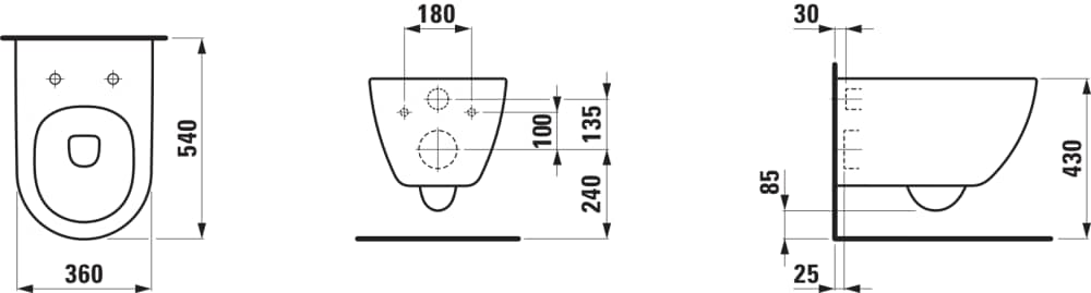 Pakabinamas klozetas Laufen ProX Silentflush Rimless+ dangtis Soft Close - Image 15
