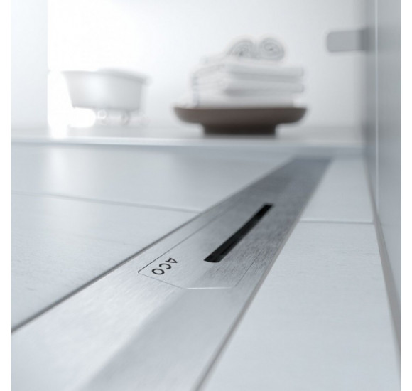 Latakas Aco ShowerDrain S+ su Plate nerūdijančio plieno grotelėmis pilnas komplektas - Image 2