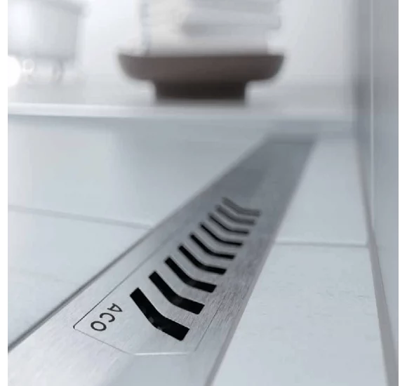 Latakas Aco ShowerDrain S+ su Stripe nerūdijančio plieno grotelėmis pilnas komplektas - Image 2