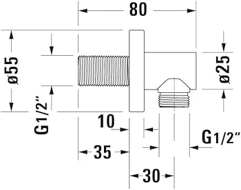Potinkinė termostatinė dušo sistema Duravit nerūdijančio plieno spalvos pilnas komplektas - Image 3