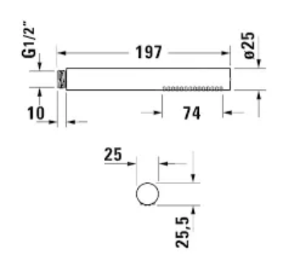 Potinkinė termostatinė dušo sistema Duravit nerūdijančio plieno spalvos pilnas komplektas - Image 6