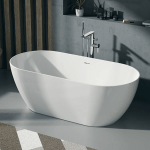 Laisvai pastatoma Duravit DuraKanto 168 x 80 cm akrilinė vonia komplekte su sifonu